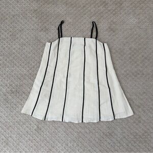 Commense Ivory and Black Striped Dress